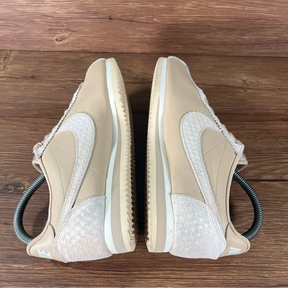 NIKE CORTEZ PREMIUM ‘Beige’ Leather Vintage Sneakers Women’s Size 8 Shoes - Picture 3 of 11